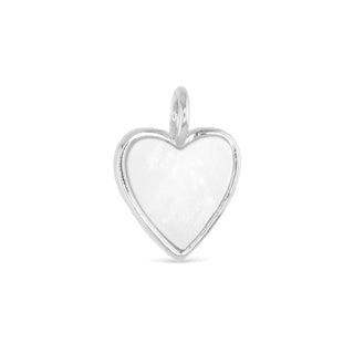 Silver MOP Heart Charm