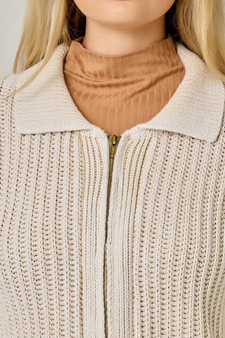 Cozy Cottage Zip-Up Sweater
