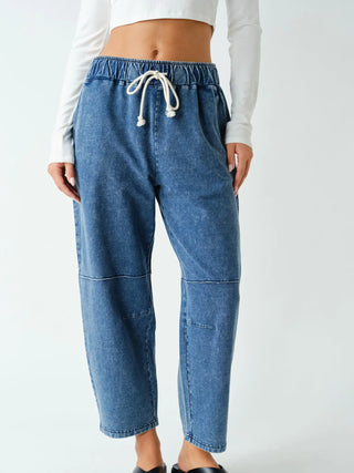 Faux Denim Jogger