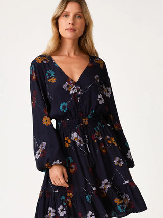 Navy Blossom Dress