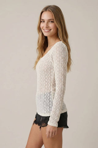 Crushed Lace Top