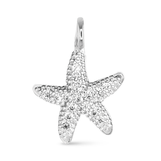 CZ Starfish Charm - Silver