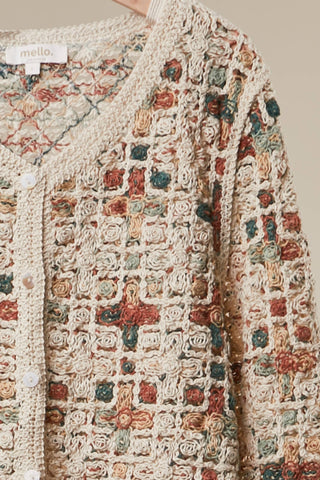 Boho Tapestry Crochet Sweater