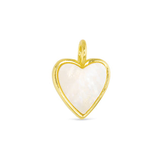 Gold MOP Heart Charm