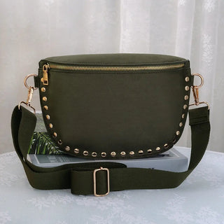 Carrie Suede Studded Bag