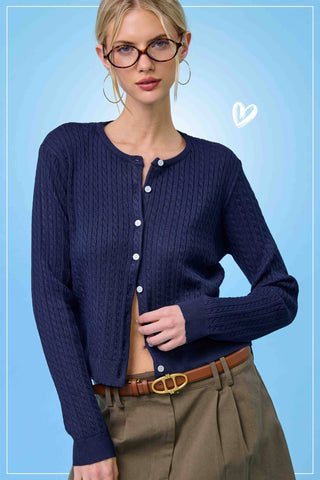 Braided Knit Cardigan