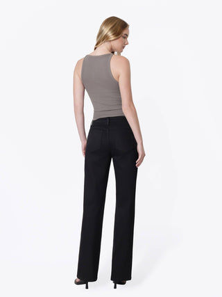 Black High Rise Wide Leg Jeans