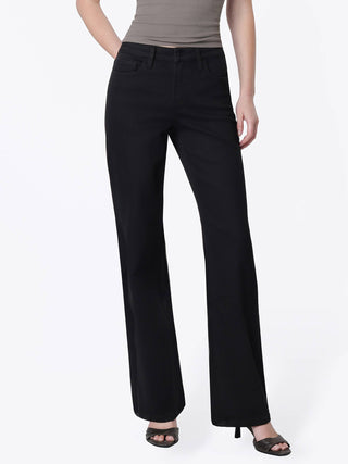 Black High Rise Wide Leg Jeans