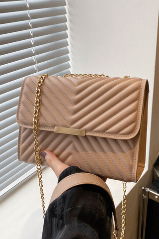 Quilted Chevron Shoulder Bag