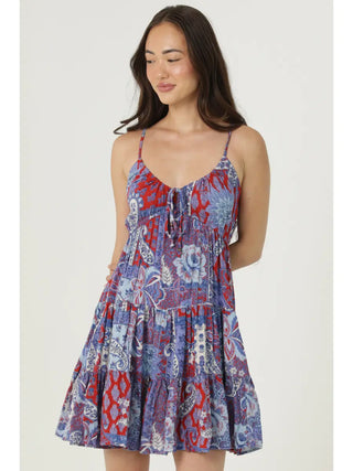 Americana Print Paisley Dress