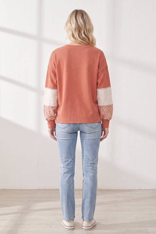 Contrast Patchwork Sweater Top