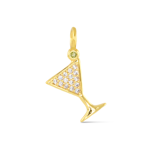 CZ Martini Charm - Gold