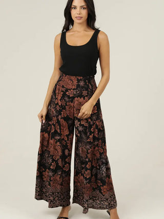 Fall Floral Palazzo Pants