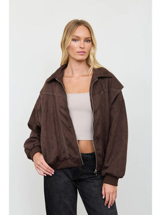 Sierra Suede Jacket - Chocolate