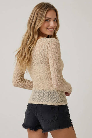 Crushed Lace Top