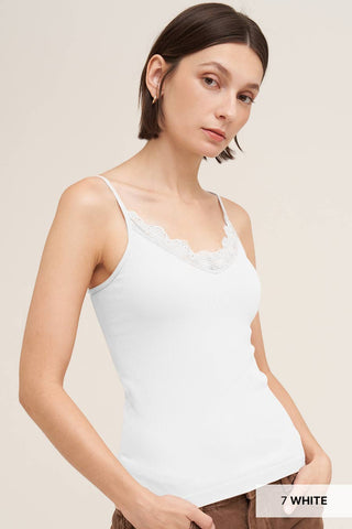 Layering Lace Ribbed Cami