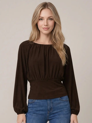Espresso Cinched Top
