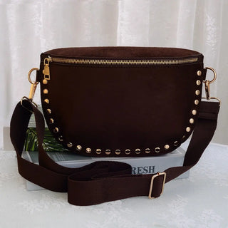 Carrie Suede Studded Bag