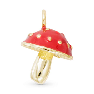 Gold Enamel Red Pepper Charm