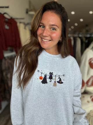 Spooky Embroidered Sweatshirt