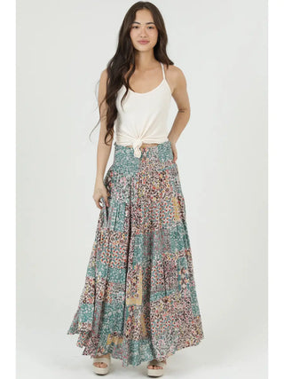 Patchwork Meadow Maxi Skirt