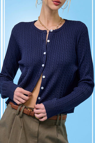 Braided Knit Cardigan