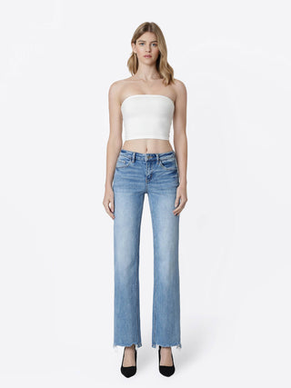 Vibrant Mid Rise Wide Leg Jeans