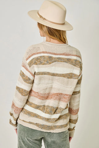 Fall Waves Striped Sweater