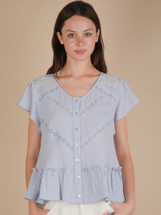 Lovely Blue Lace Top