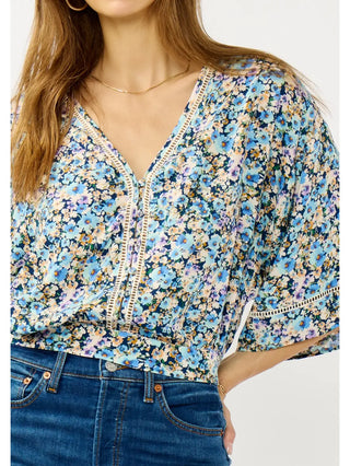 Blue Bloom Top