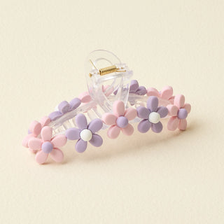 Pink/Purple Daisy Claw Clip