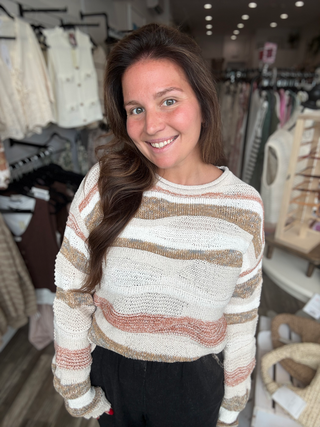Fall Waves Striped Sweater