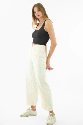 Reversible Cropped Ribbed Tank Top
