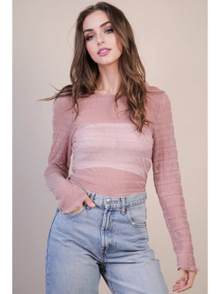 Pink Haze Sheer Long Sleeve