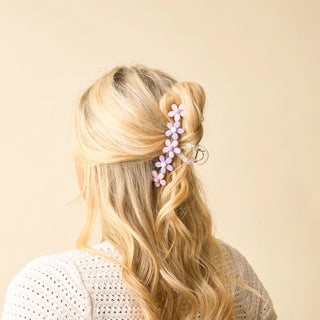 Pink/Purple Daisy Claw Clip