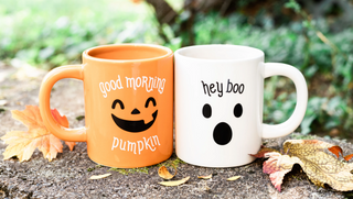 Pumpkin & Ghost Halloween Mugs
