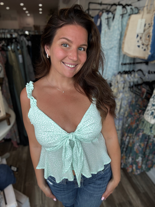 Mint Drift Top