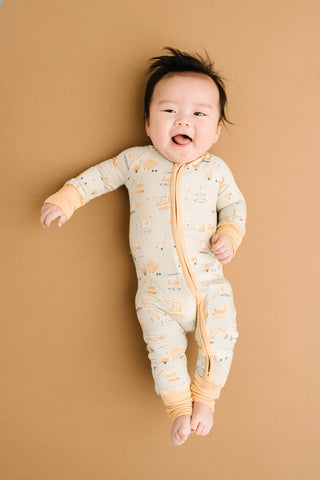 Construction Baby Bamboo Sleeper Onesie