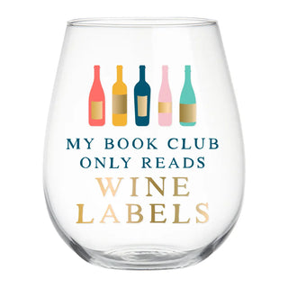 Book Club Wine Glass
