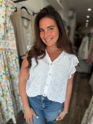 Whisper Lace Ruffle Blouse