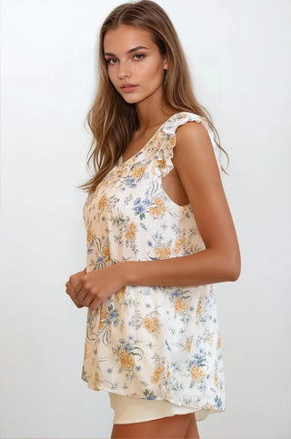 Sunbloom Ruffle Peplum Top