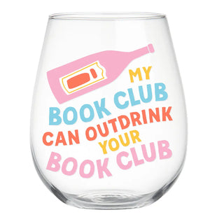 Book Club Wine Glass
