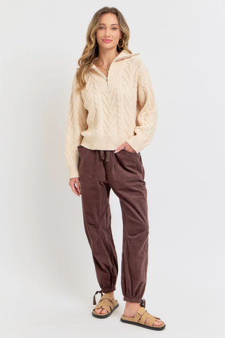 Mocha Corduroy Jogger Pant