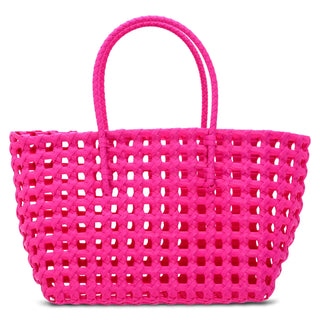 Hot Pink Woven Tote