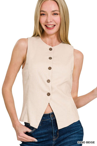 Driftline Button Vest Top