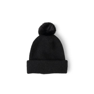 Black Pom Pom Hat