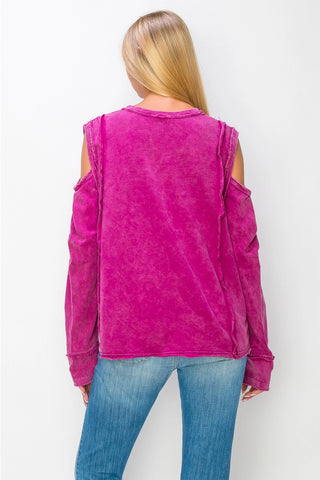 Magenta Mineral Wash Top