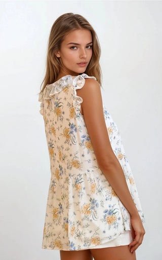 Sunbloom Ruffle Peplum Top