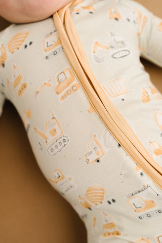 Construction Baby Bamboo Sleeper Onesie