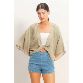 Sage Slow Summer Twist Top